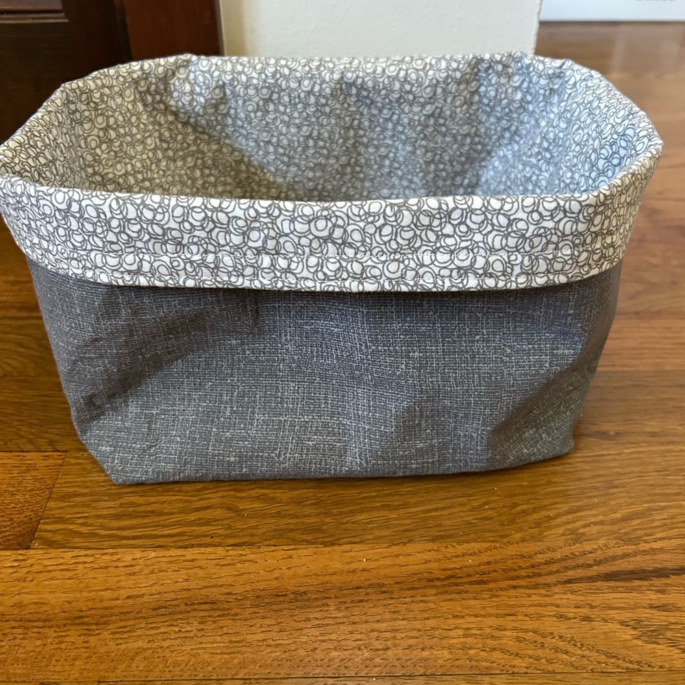 Gray Fabric Storage Basket